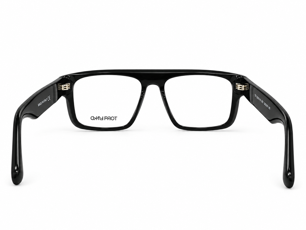 Premium Handmade Acetate Rectangular Eyeglasses – Black Optical Frame