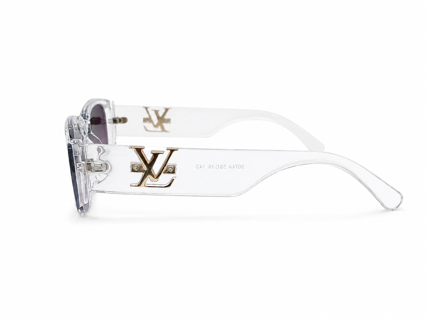 Oversized Transparent Rectangular Sunglasses