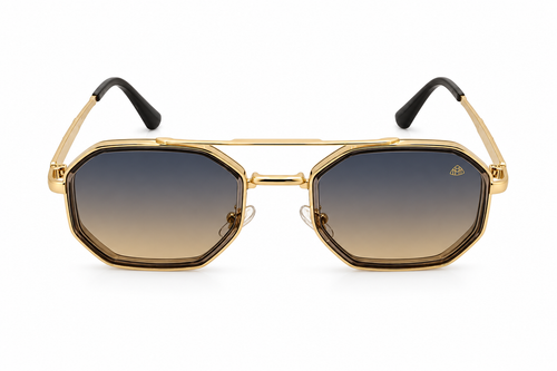 AUREVION GOLD – Luxury Geometric Double Bridge Sunglasses