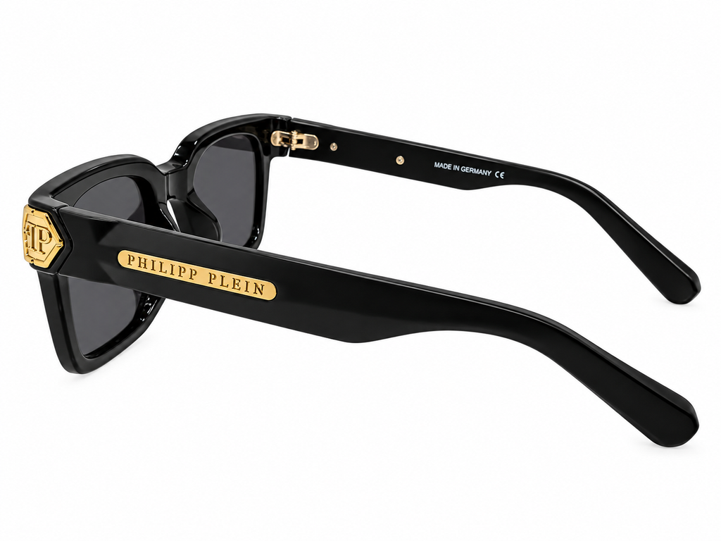 Philipp Plein Style Premium Black Sunglasses – Gold Detail