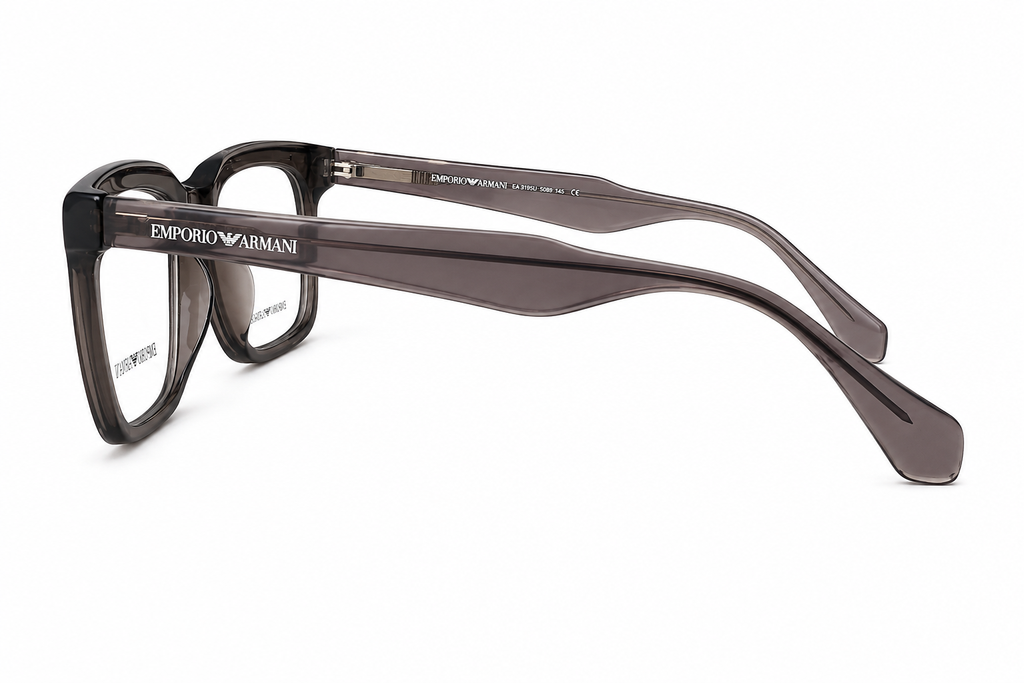 Premium Square Eyeglasses – Transparent Smoke Grey Frame | 53-17-149