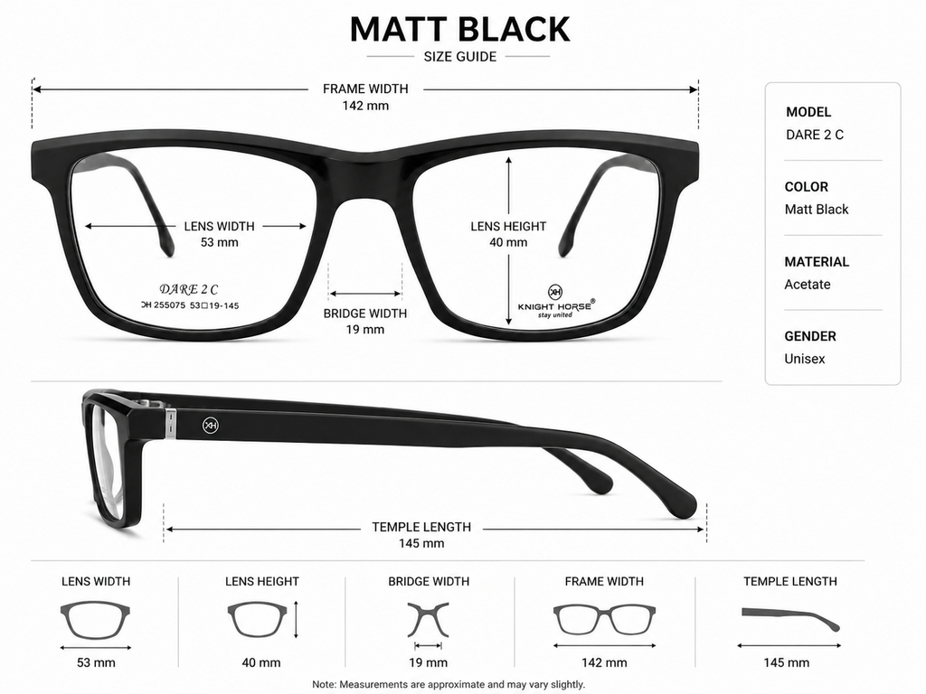 Premium Rectangular Optical Eyeglasses Frame for Men & Women