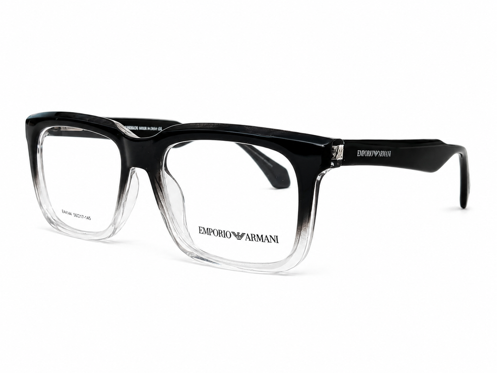 Premium Square Eyeglasses – Transparent Smoke Grey Frame | 53-17-149