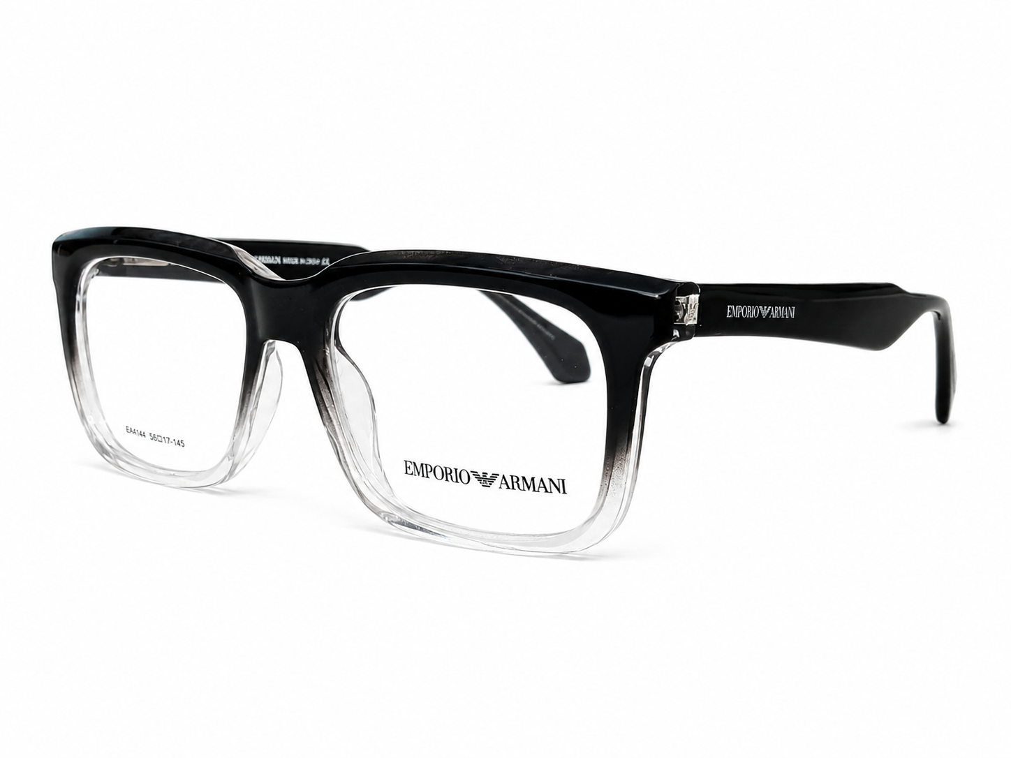 Premium Square Eyeglasses – Transparent Smoke Grey Frame | 53-17-149
