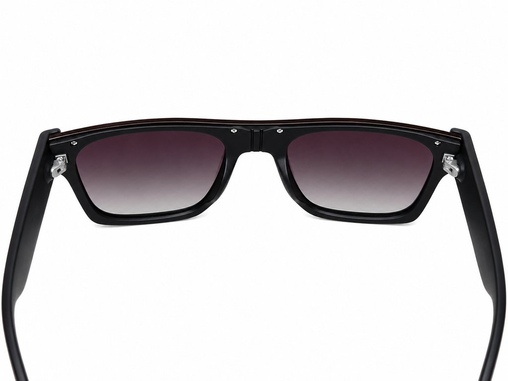 Black Oversized Shield Sunglasses For Men