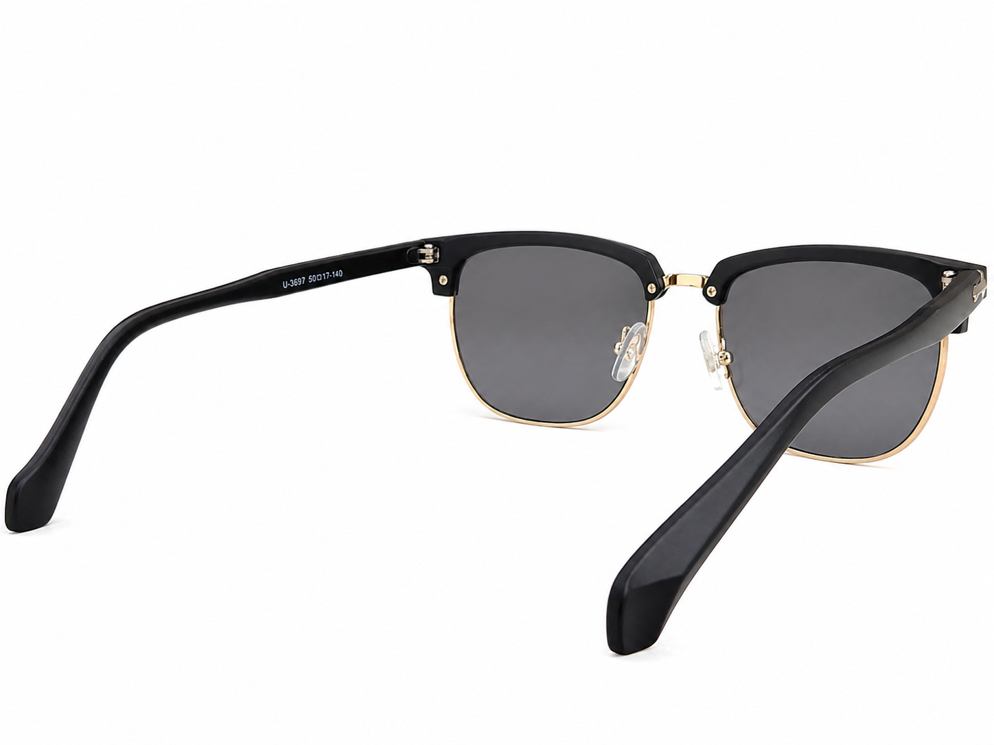 Unisex Bold Clubmaster-Style Browline Sunglasses