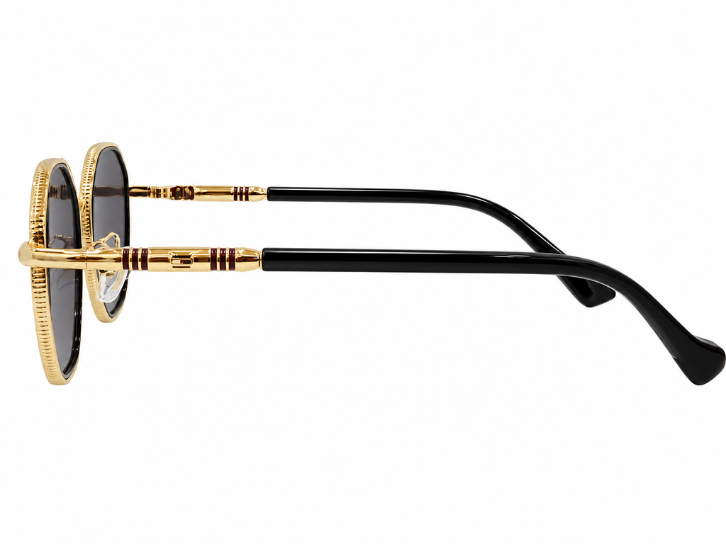 Geometric Metal Frame Sunglasses