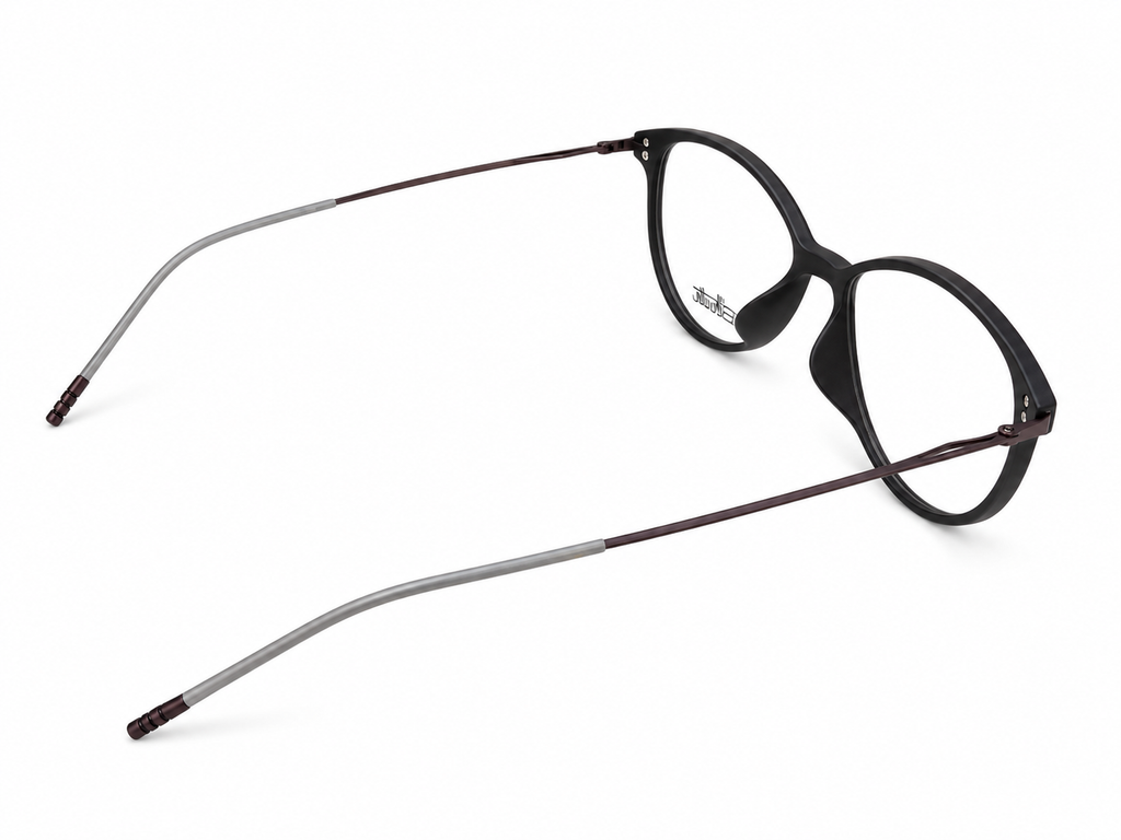 Matte Finish Cat-Eye Eyeglasses Frame