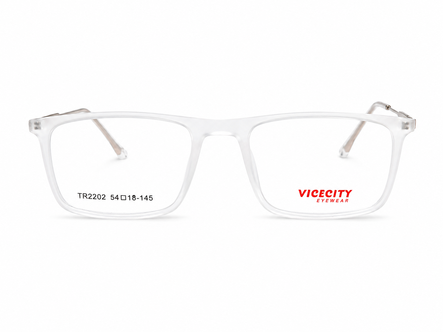 Clear Frost Rectangle Eyeglasses Frame – Lightweight  Eyewear for Men & Women