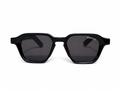 Bold Geometry – Premium Glossy Black Unisex Sunglasses