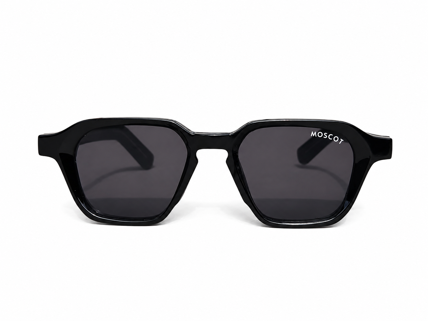Bold Geometry – Premium Glossy Black Unisex Sunglasses