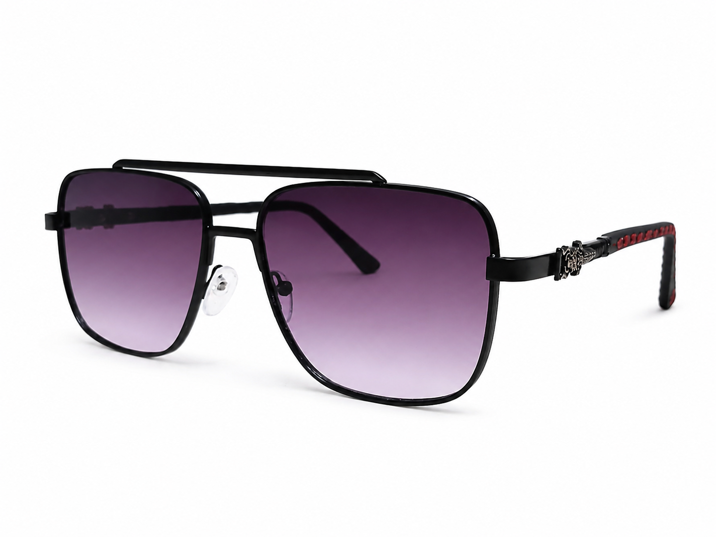Double-Bridge Square Aviator Sunglasses For Men & Women