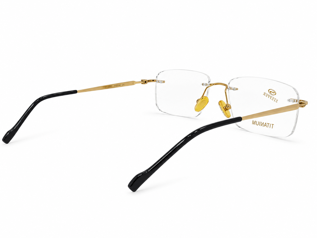 Titanium Rimless Rectangular Eyeglasses