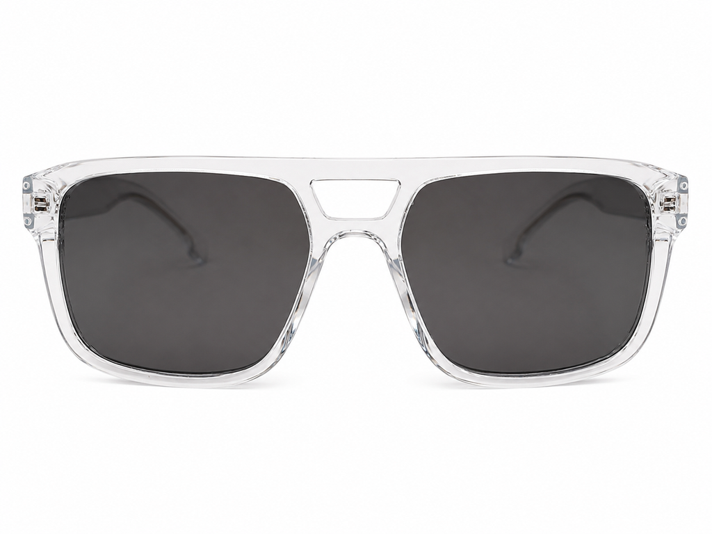 Clear Transparent Square Sunglasses For Men & Women
