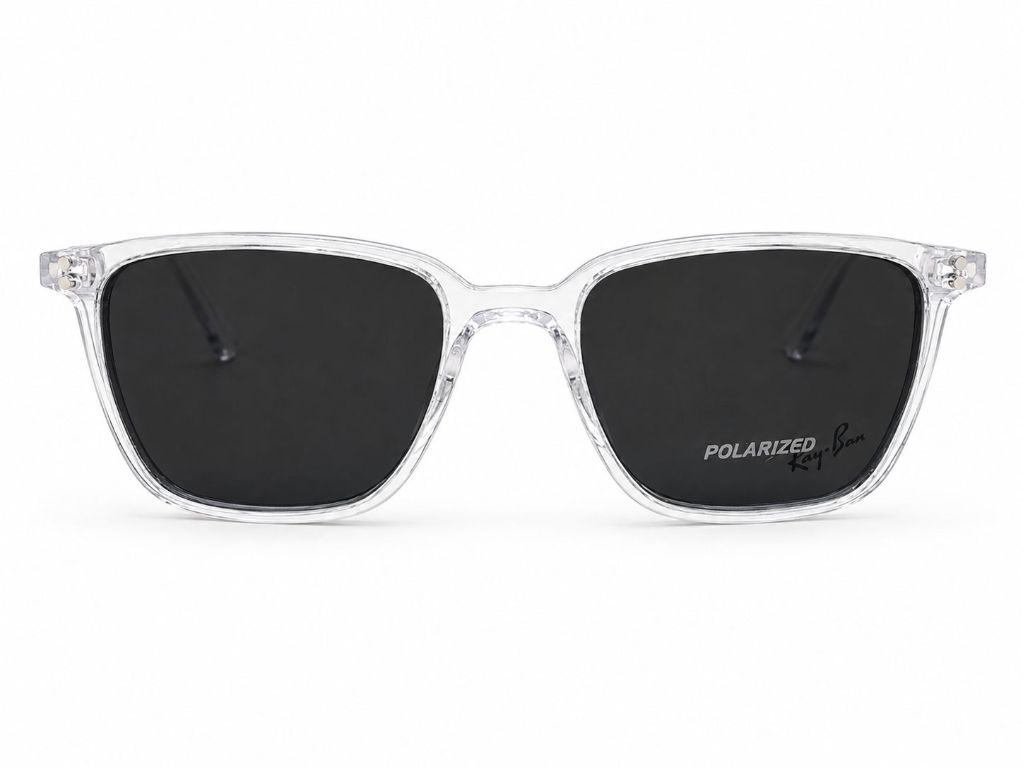 Square Optical Frame with Polarized Clip-On Sunglasses | 2-in-1 Unisex Eyewear