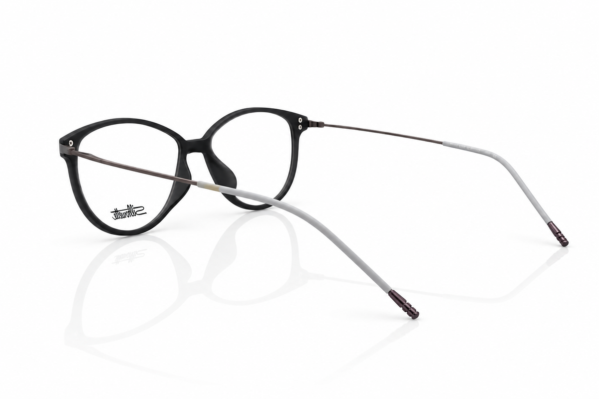 Matte Finish Cat-Eye Eyeglasses Frame