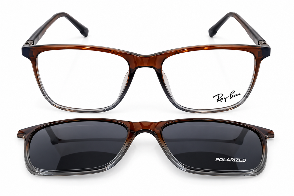 RX8092 2-in-1 Polarized Magnetic Attachment Glasses