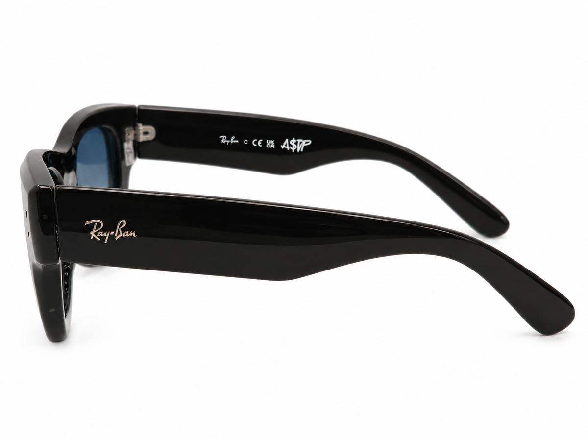 The Bold One – Chunky Wayfarer Sunglasses with Ice Blue Gradient Lenses