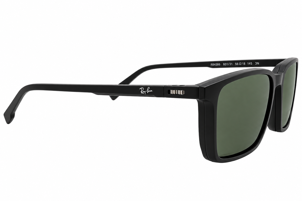 Rectangular Eyeglasses with Polarized Clip-On Sunglass Attachment – 8090