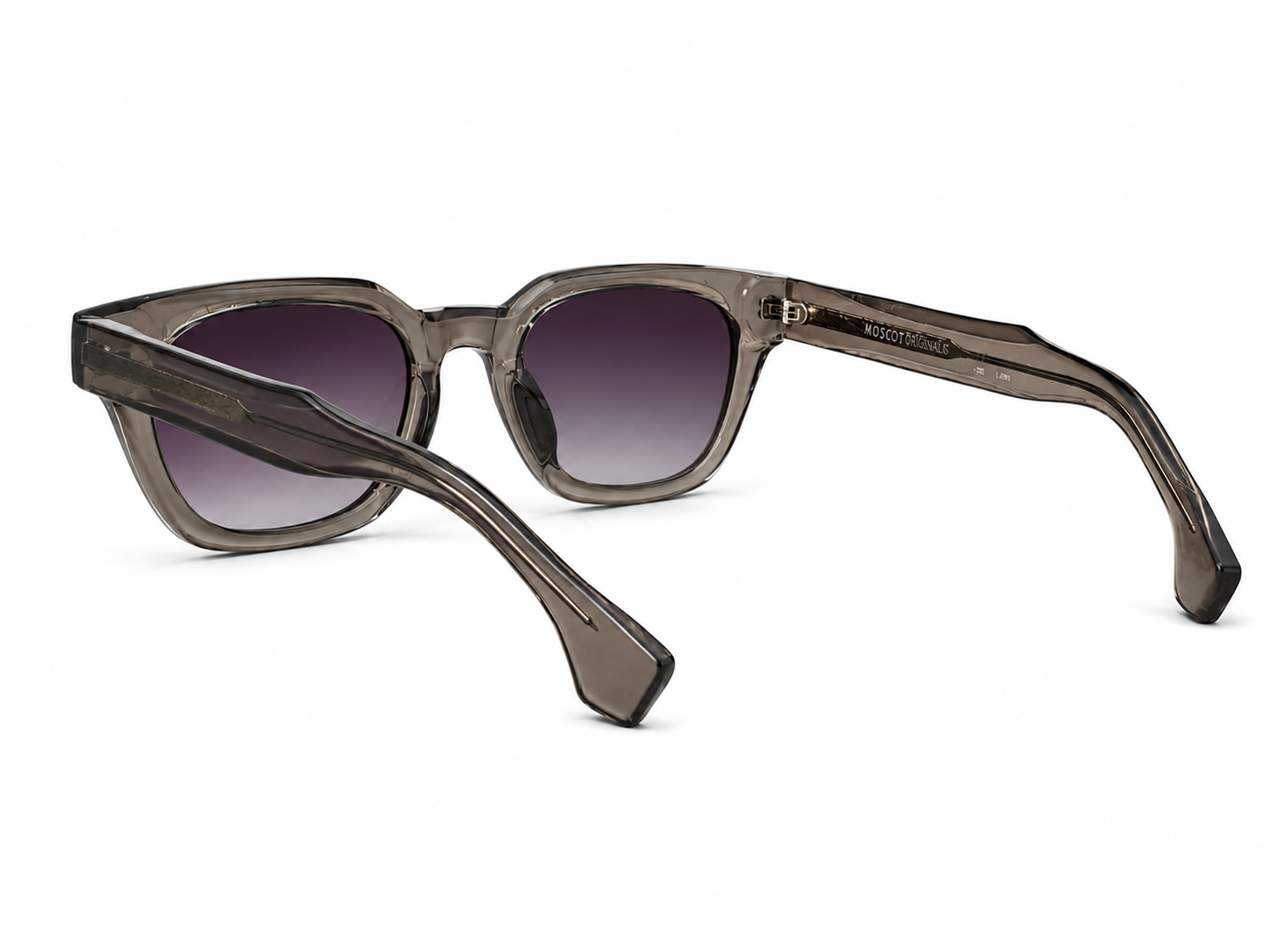 Moscot Style Square Sunglasses – Crystal Grey & Black