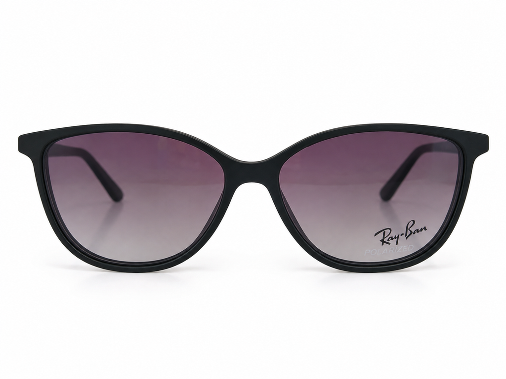 Matte Black Polarized Magnetic Clip-On Eyeglasses