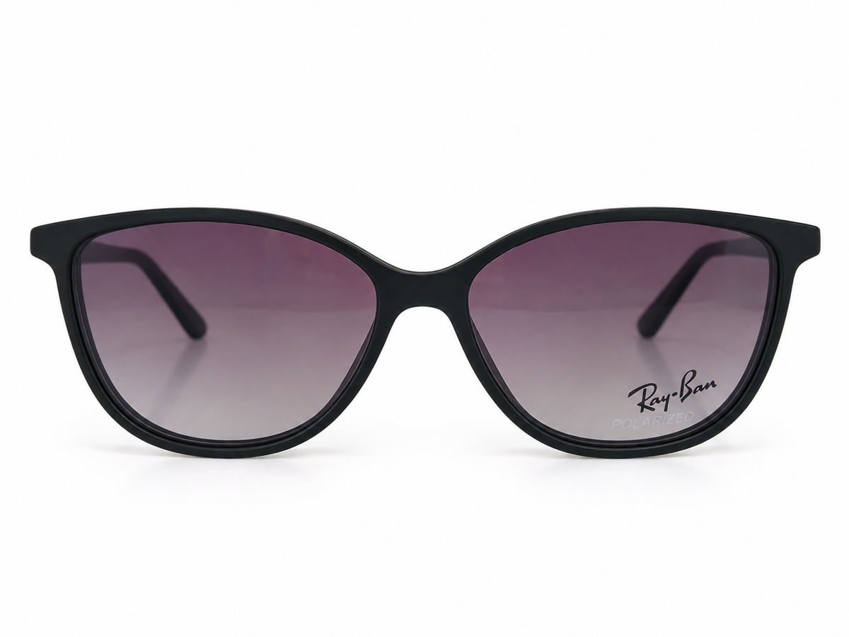 Matte Black Polarized Magnetic Clip-On Eyeglasses