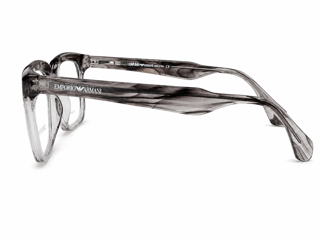 Premium Square Eyeglasses – Transparent Smoke Grey Frame | 53-17-149