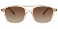 Transparent Champagne Double Bridge Unisex Sunglasses