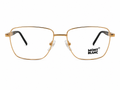 Luxury Metal Square Eyeglass Frame – Black Temples