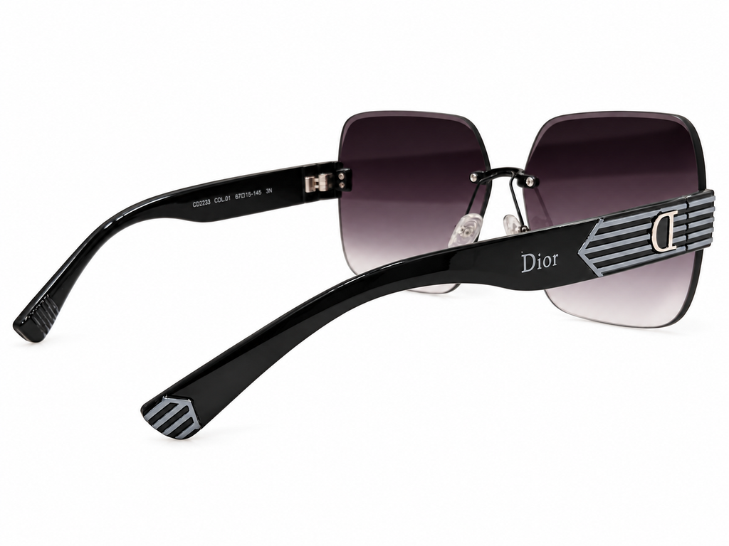 Luxury Oversized Square Rimless Sunglasses – Gradient Lens