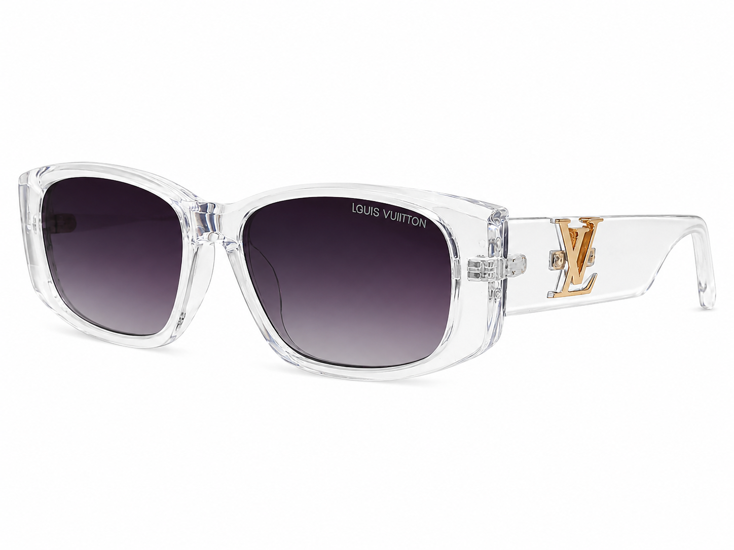Oversized Transparent Rectangular Sunglasses