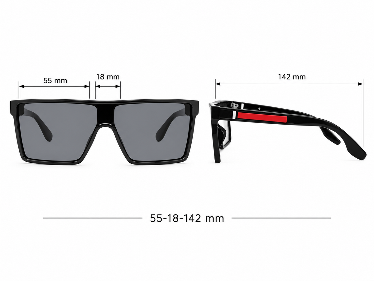 Statement Square One Piece Sunglasses
