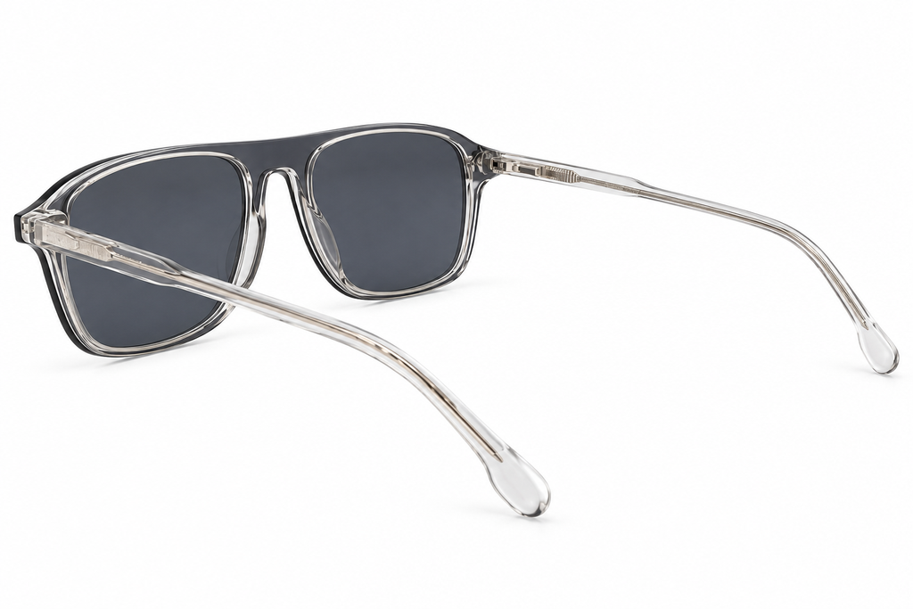 2-in-1 Polarized Clip-On Eyeglasses | Rectangular Acetate Optical Frame