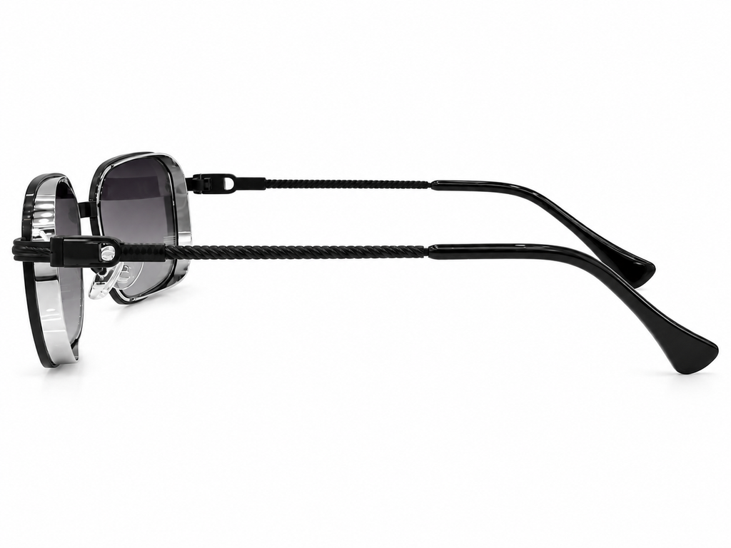 Silver Mercury Rectangle Sunglasses