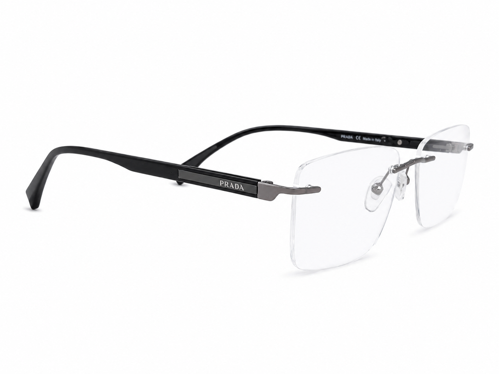 Rimless Square Eyeglasses Frame for Unisex