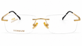 Titanium Rimless Rectangular Eyeglasses