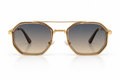 AUREVION GOLD – Luxury Geometric Double Bridge Sunglasses
