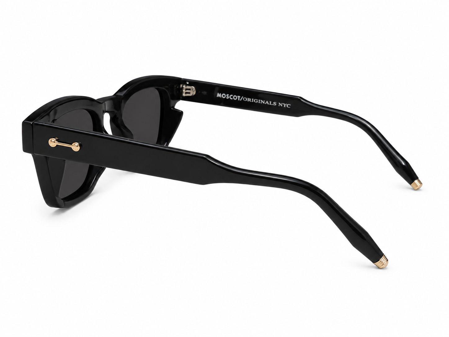 Premium Noir Square Sunglasses – Gold Accent Edition