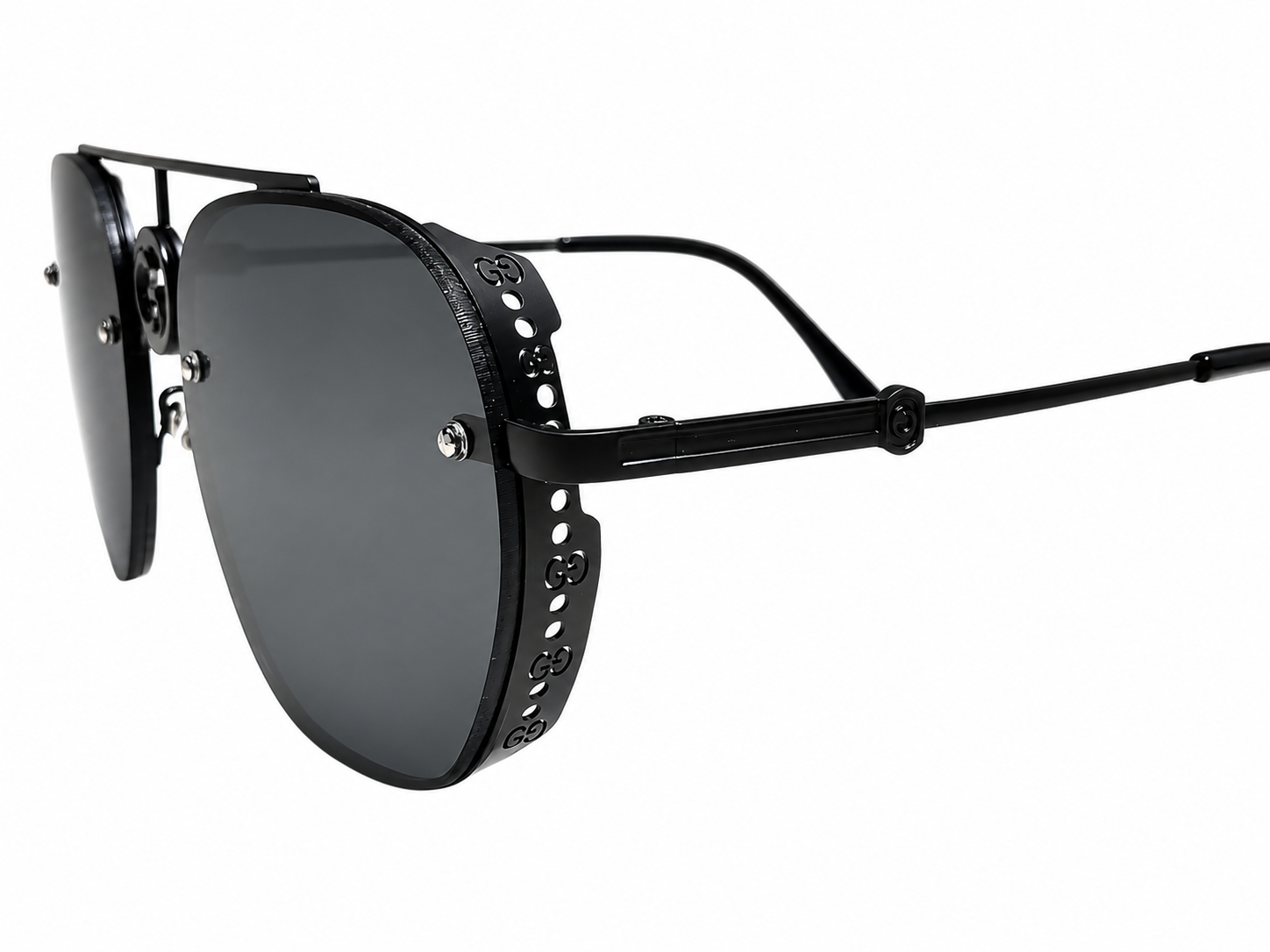 Modern Double-Bridge Geometric Sunglasses – Unisex