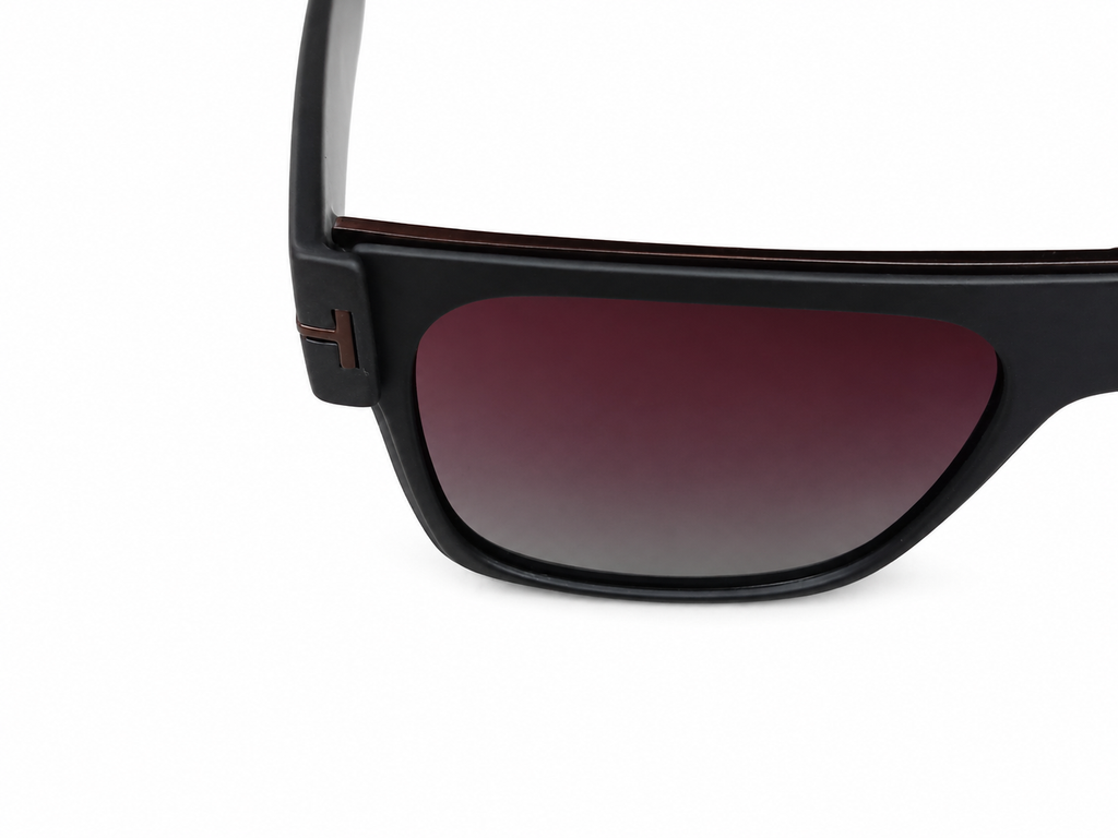 Black Oversized Shield Sunglasses For Men