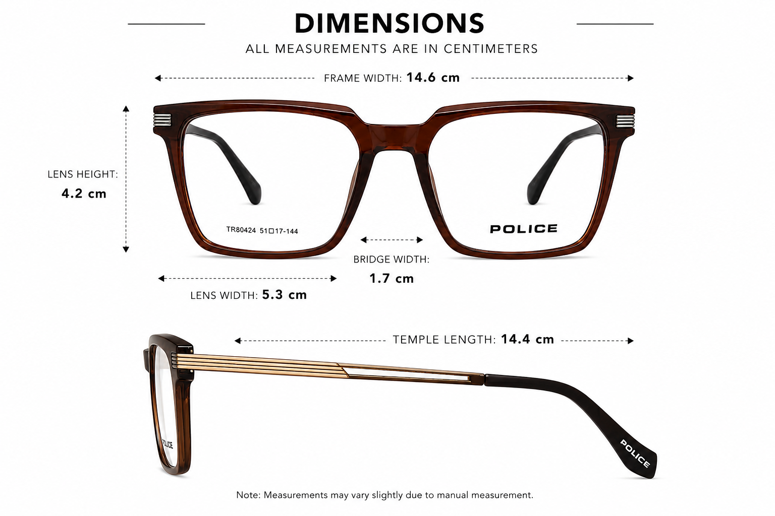 Smart Fit Square Eyeglasses