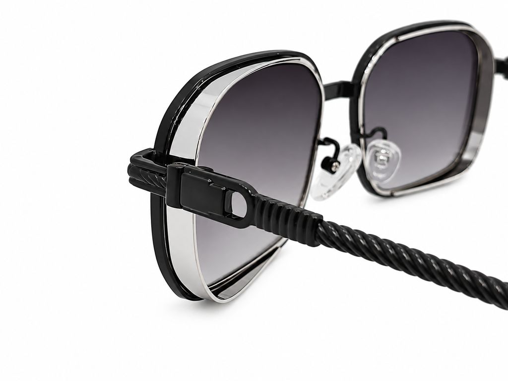 Silver Mercury Rectangle Sunglasses