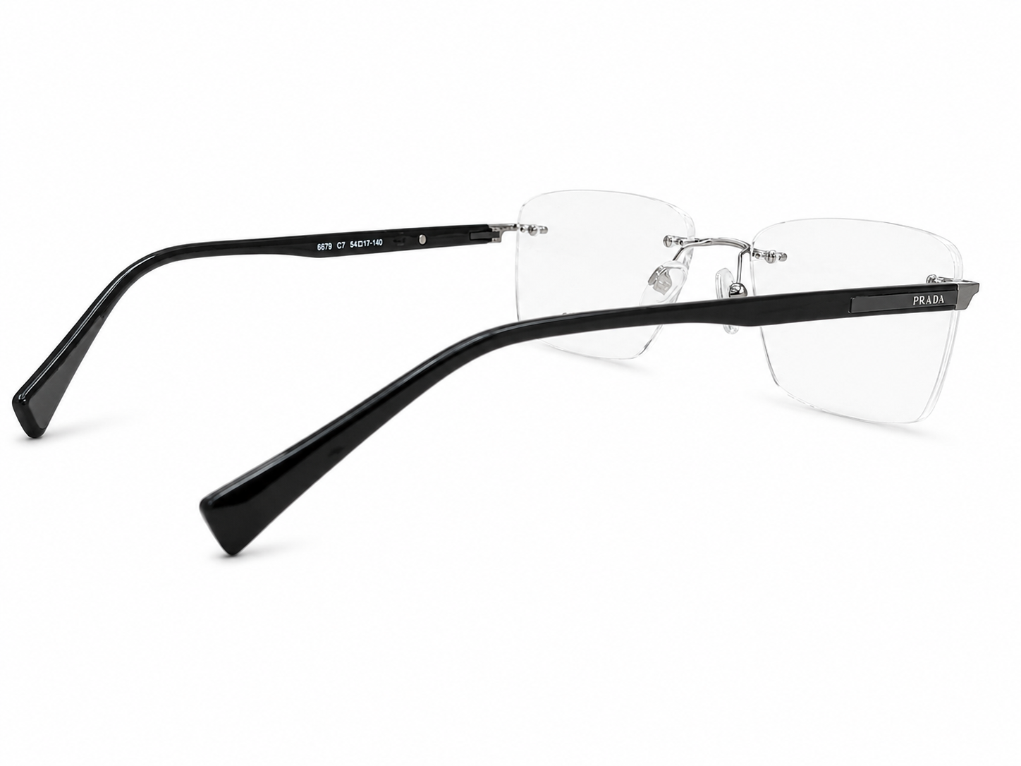 Rimless Square Eyeglasses Frame for Unisex