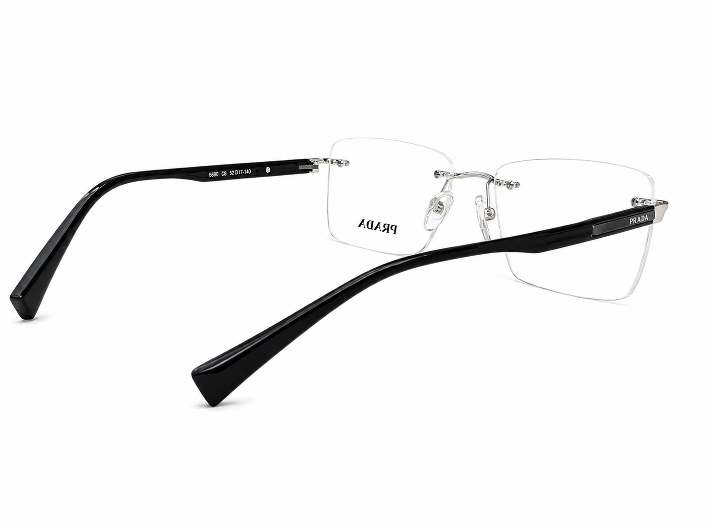 Rimless Square Eyeglasses Frame for Unisex