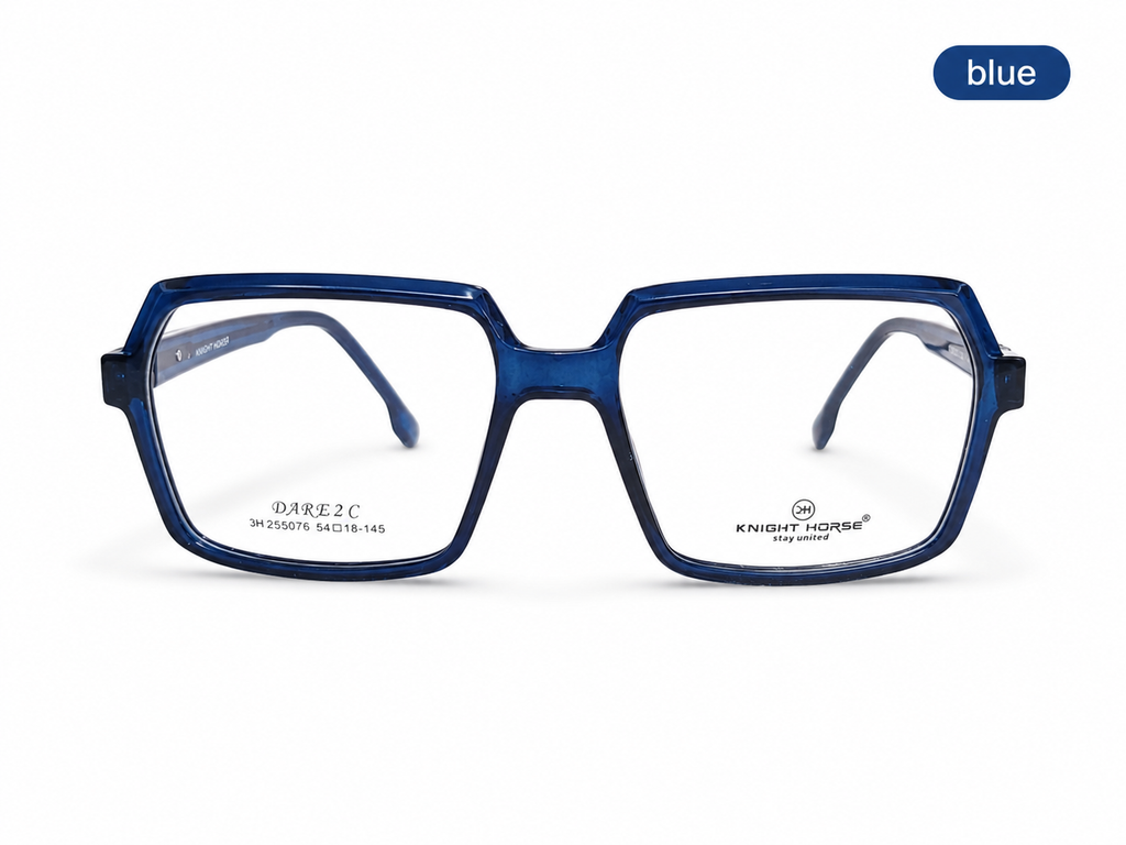 Premium Geometric Square Eyeglass Frame – Lightweight Plastic Optical Glasses for Men & Women