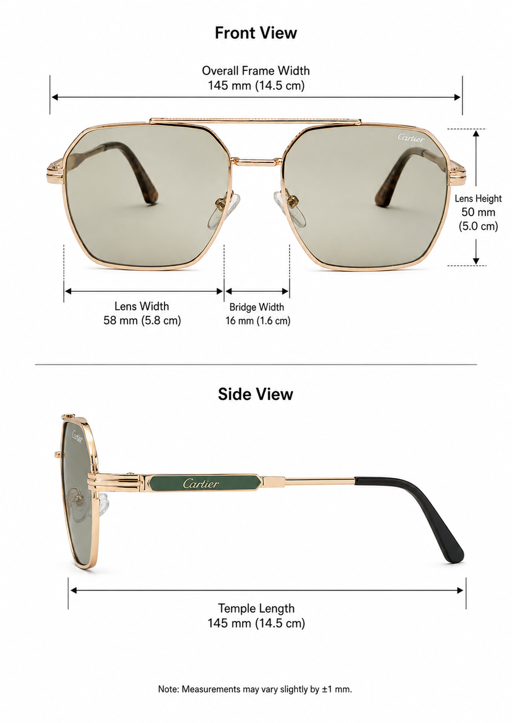 Oversized Geometric Double-Bridge Sunglasses – Unisex