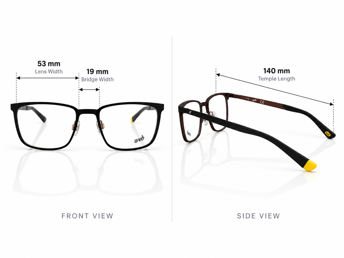 WEB WE5230 002 – Ultra-Lightweight Rectangular Eyeglasses