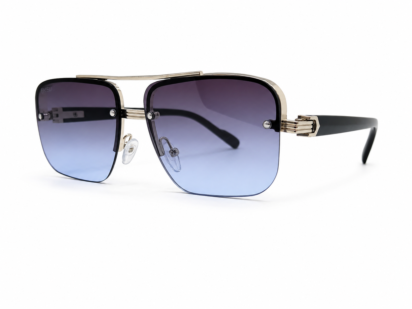 Desire Luxury Square Gradient Sunglasses – Black & Silver Frame
