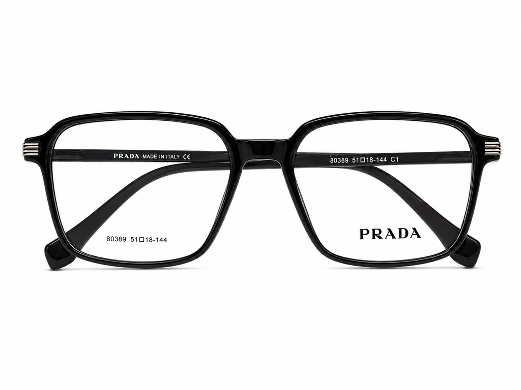 Luxury Square Eyeglasses - Metallic Sides
