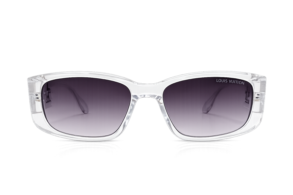 Oversized Transparent Rectangular Sunglasses